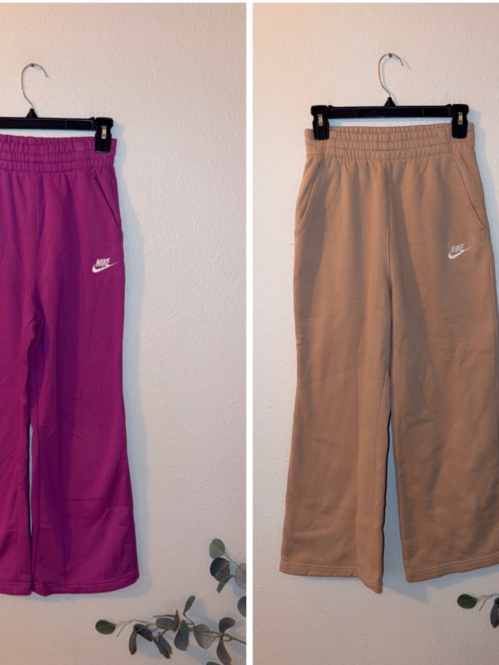 Nike Kids Sweatpants Duo — Magenta and Tan